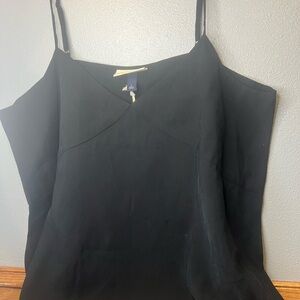 universal thread, large women’s black spaghetti, strap,shirt,